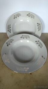 Retro porcelánové talíře 6 kusů - 1