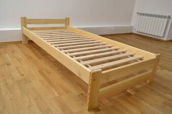 Nová postel borovice 90x200 cm masiv + rošt