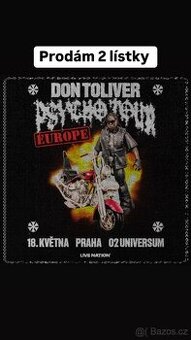 Don Toliver - Psycho Tour O2 Universum 1x vstupenka