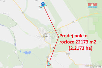 Prodej pole, 22173 m², Stvolny - Manětín