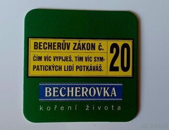 Pivní tácek Becherův zákon č. 20 - 1