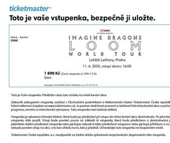 Imagine dragons 11.6. 2x stání
