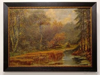 Obraz starý, olej na plátně 65x87