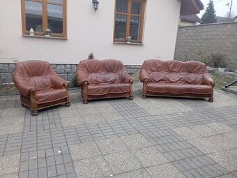 Kožená sedací souprava 3+2+1