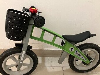 first bike + košík zvonek adapter na snizeni