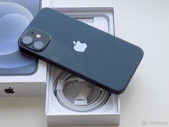 APPLE iPhone 12 mini 128GB Black - ZÁRUKA - 100% BATERIE