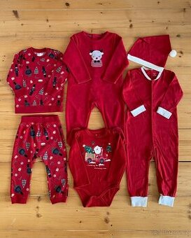 Vánoční set oblečení pro chlapečka vel. 86
