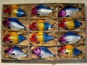 RETRO vánoční ozdoby kapřík