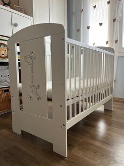 Dětská postýlka KLUPŚ Safari Žirafa bílá