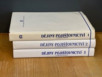 Dějiny pojišťovnictví v Československu 1-3 komplet 1.-3. díl