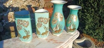 Komplet : 4 porcelánové vázy