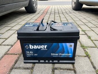 Úplně NOVÁ autobaterie Bauer 74Ah 720A (LB3) – V ZÁRUCE, Plz