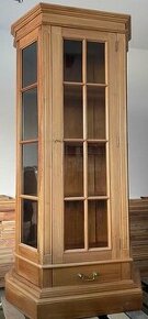 Prosklená skříň, dřevo masiv mahagon - 1