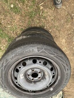 Plechové disky 15” 5x100 a letní pneu 185/60/R15