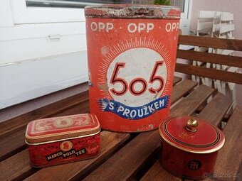 Staré retro plechovky