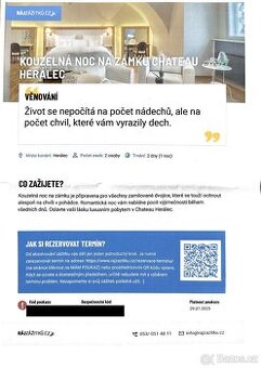 Kouzelná noc na zámku Chateau Herálec