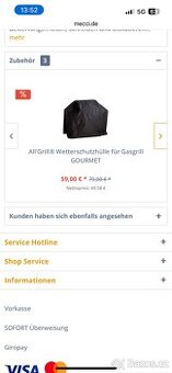 plynový gril Freiluftküche – 4 hořáky + boční vařič + sklápě