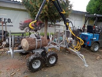 vyvážečka na dřevo, vlek na dřevo, hydraulické rameno