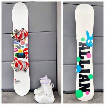 Dívčí snowboard ALLIAN, 153 cm + boty BURTON