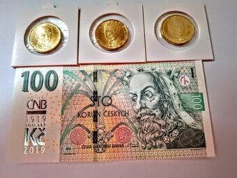 100Kč 2019 a 20Kč 2019