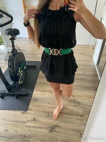 Černý top tunika se zdobením Danity vel 36 S