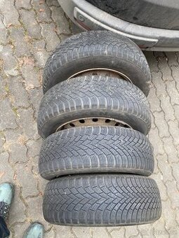 Plechové disky 15” 4x100 a zimní pneu 195/60/R15