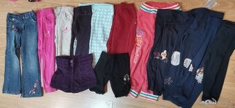 rifle, tepláky, kraťasy, elasťáky 110 4-5 let