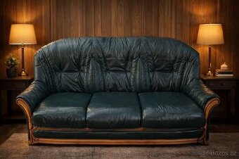 Kožená sedací souprava(trojsedačka)