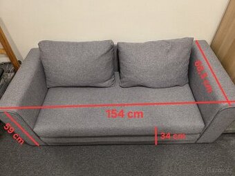 Rozkládací pohovka Jysk světle šedá