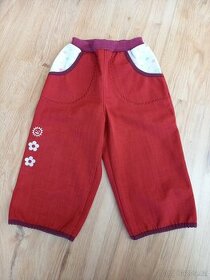 Červené softshellové kalhoty, vel. 86