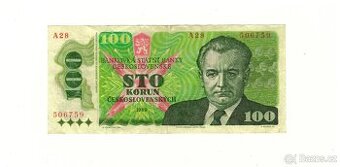 100 KORUN ČS 1989 KLEMENT GOTTWALD