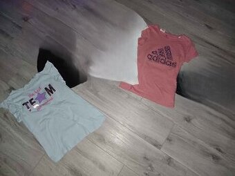 2x dívčí tričko vel 152/158 Adidas + Terranova