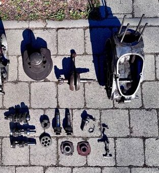 Jawa ČZ kývačka půlbuben, ČZ - díly motoru