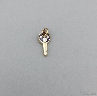 Zlatý přívěsek klíč 0,55g, 14 kt, 585/1000