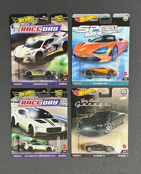 Hot wheels McLaren, Corvette, Bentley