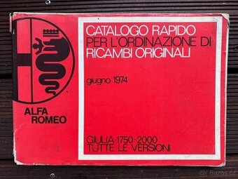 ALFA ROMEO GIULIA 105 115 GTV 2000 originální katalog dílů