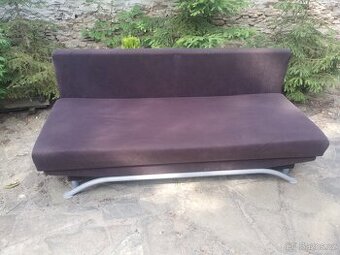 Levná rozkládací sedací souprava hnědá