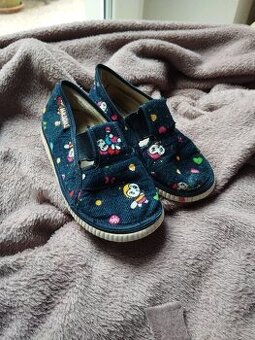 Dětské domácí školní bačkůrky modré vel. 27