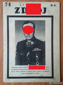 Noviny Atentát, Heydrich zemřel a Parte německé říše - orig.