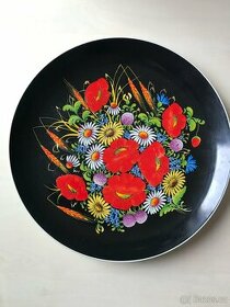 Velký talíř s motivem Chodské keramiky - 1