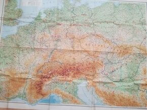 Mapa poválečné střední Evropy.