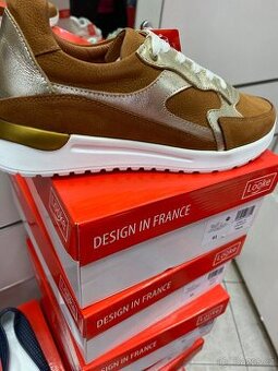 Looke tenisky kozene hnede cerne bile nove 38