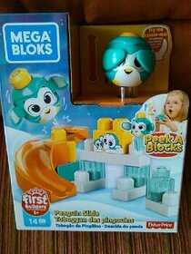 Mega Bloks Peek a Blocks velká skluzavka - tučňák