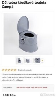 Dělitelná toaleta ( záchod) kemp a jiné