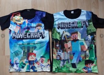 Nové triko tričko Minecraft, 146-152, cena celkem