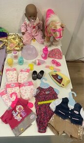 Set Baby Born panenka+ kůň + doplňky vše jako nové