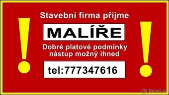 Přijmu malíře do stavební firmy