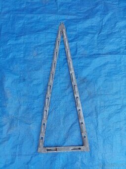 Smaltovaný držák na 10 pokliček, délka 90 cm
