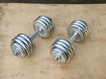 Jednoručky činky 2x20kg za 3990,- CHROM