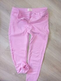 Růžové džíny F&F slim